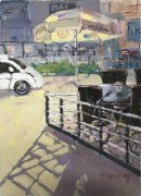 北京畫(huà)室色彩場(chǎng)景室外汽車范畫(huà)賞